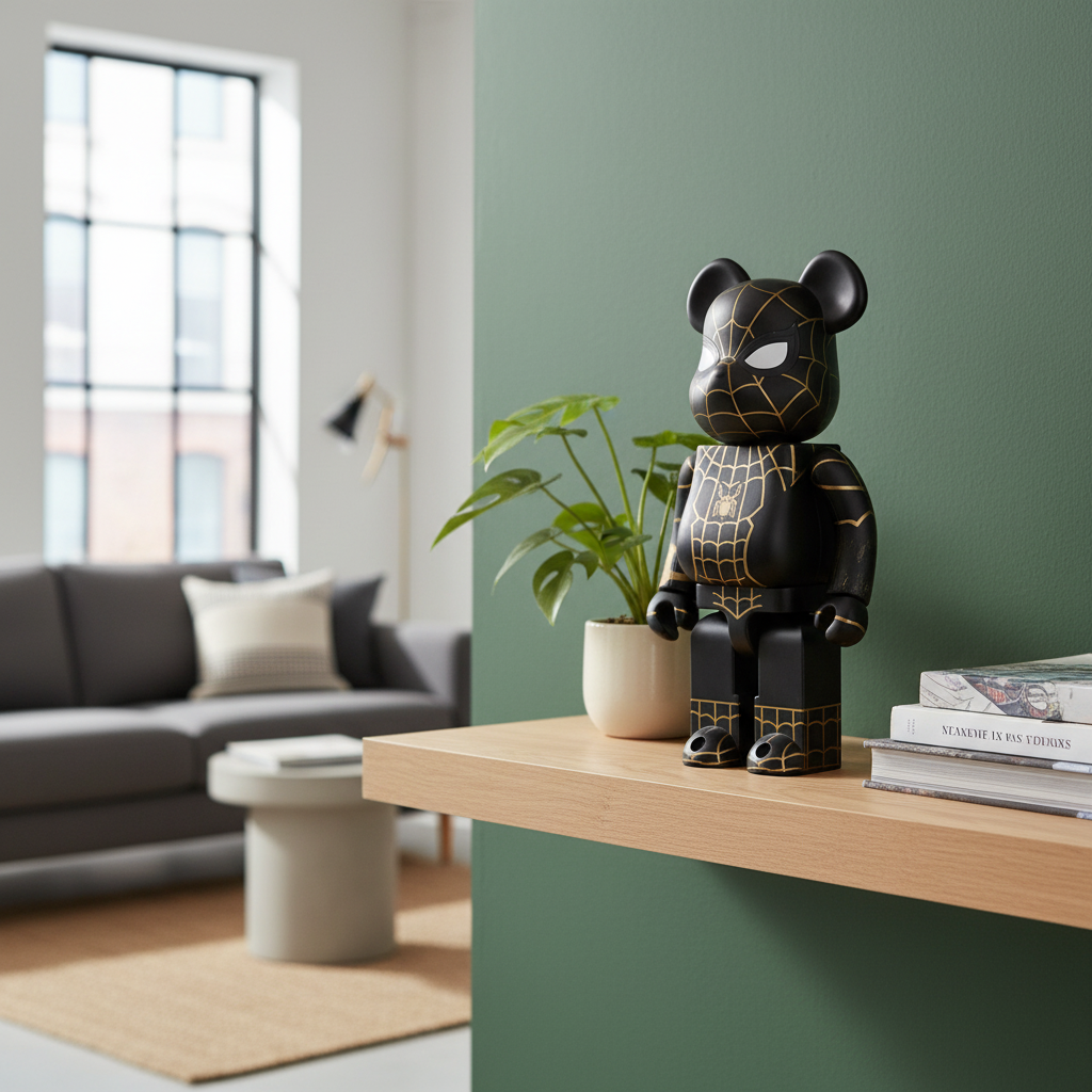 400% & 100% Bearbrick - Spiderman - No Way Home (Black & Gold Suit)