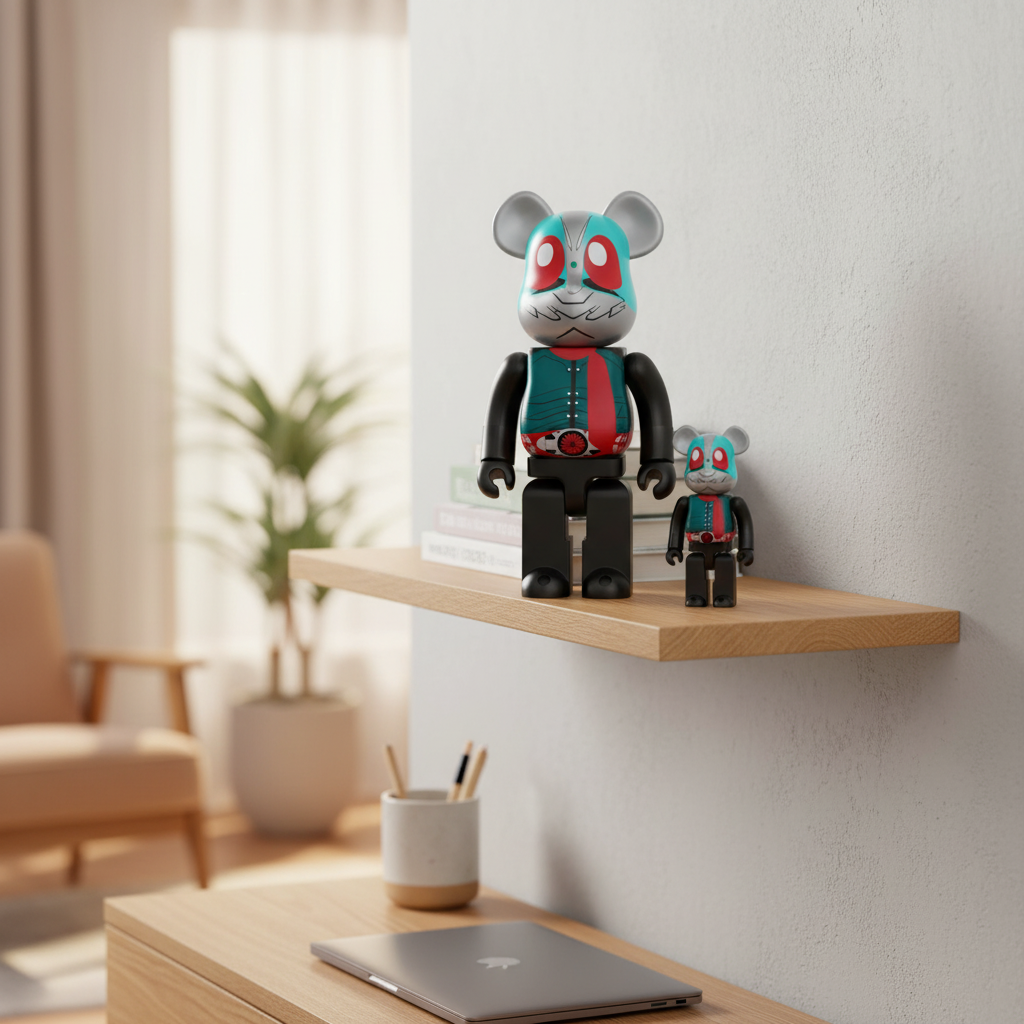 400% & 100% Bearbrick - Kamen Rider no. 2 + 1