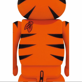 400% & 100% Bearbrick sæt - Tony The Tiger Flocky (Kelloggs)