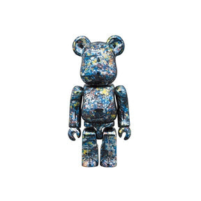 400% & 100% Bearbrick -setti – Jackson Pollock Studio (Chrome-versio)