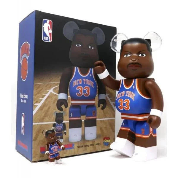 100% & 400% Bearbrick Sæt – Patrick Ewing (New York Knicks)