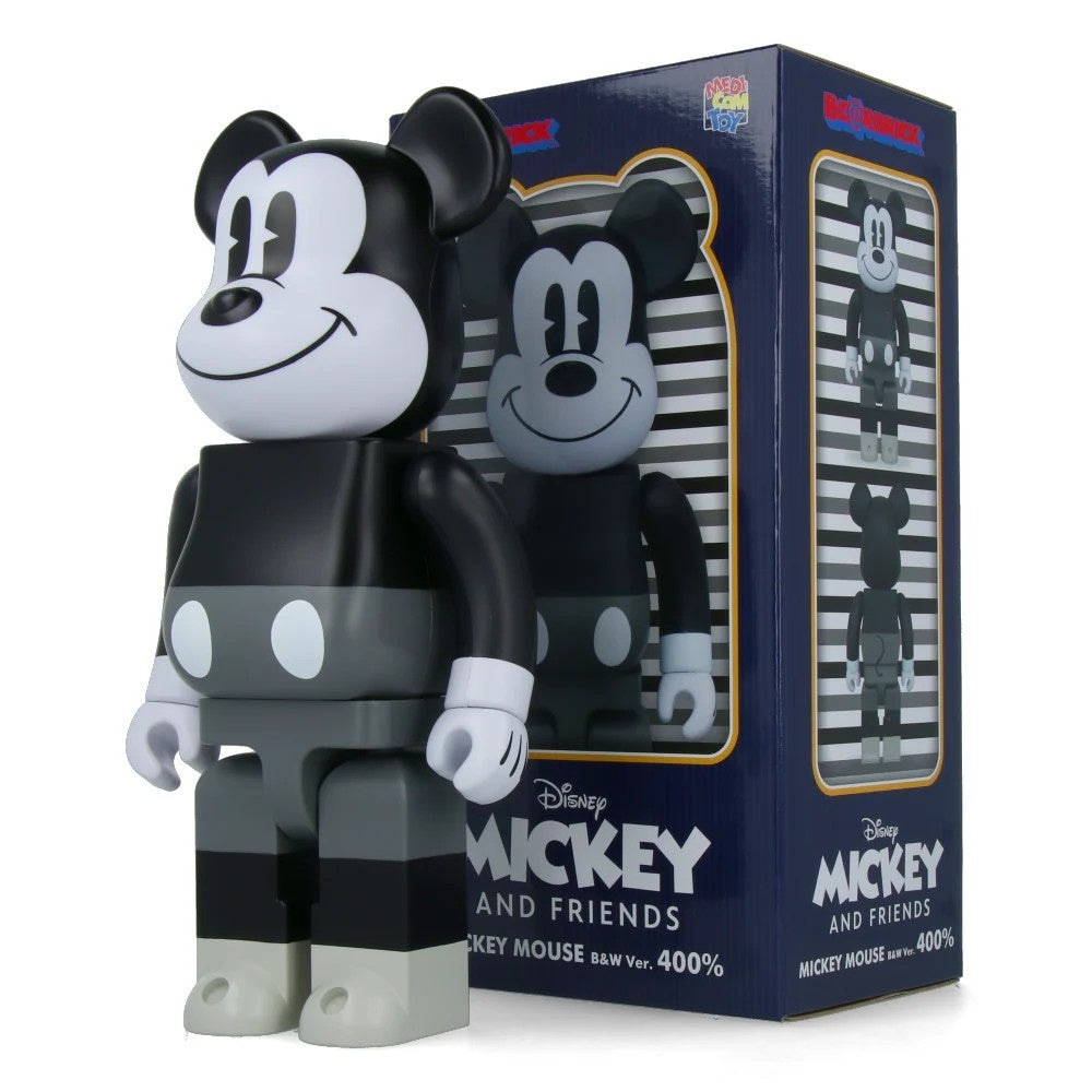 400% Bearbrick -  Mikki Hiiri (Musta & Valkoinen)