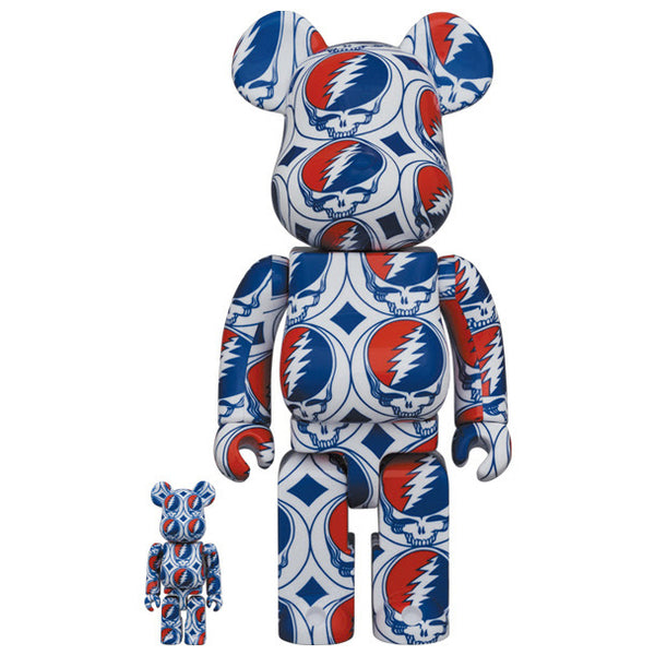 400% ja 100% Bearbrick-setti - Grateful Dead (Steal Your Face)