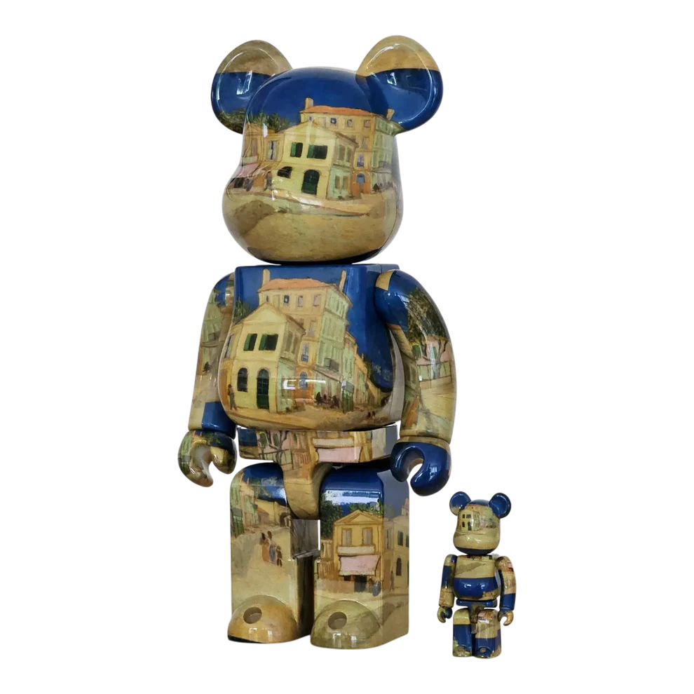 100% & 400% Bearbrick set - Van Gogh - The Yellow House