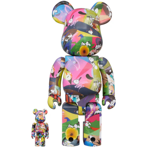 400% & 100% Bearbrick sæt - Tomokazu Matsuyama - Peanuts